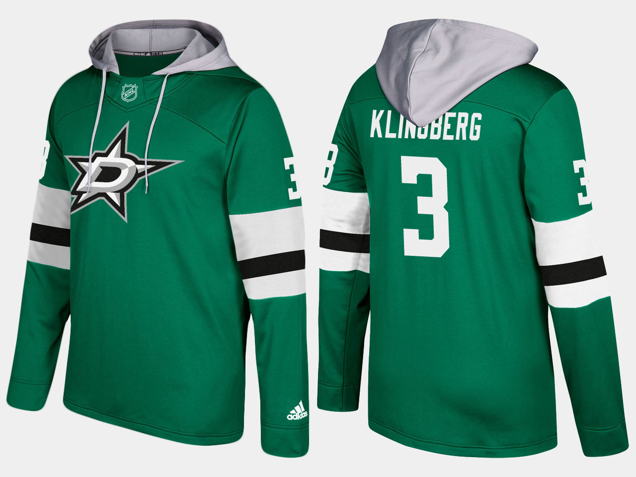 Men NHL dallas stars #3 john klingberg green hoodie